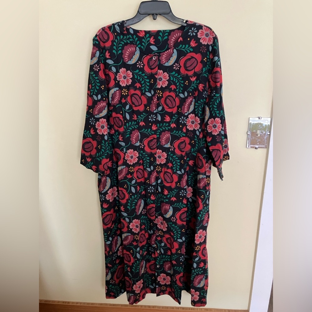 Gudrun Sjoden Cotton Floral Print Button up Dress